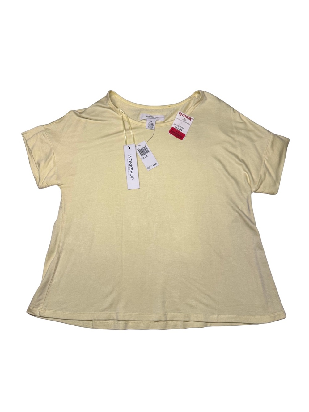 Workshop Republic Clothing Pale Yellow Short Sleeve Crewneck Tee
